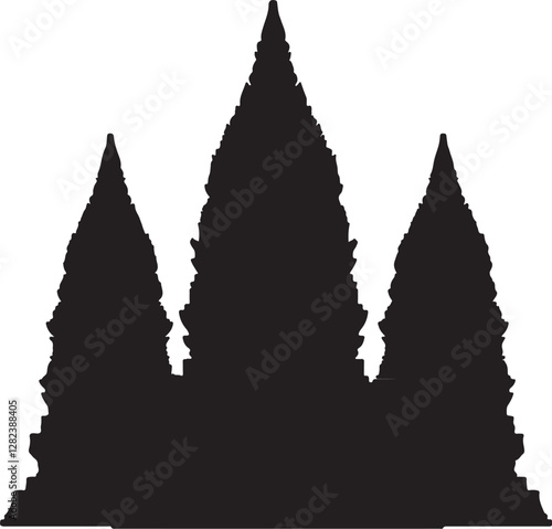 silhouette of a temple