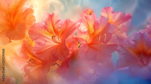 Close-up beauty of orange flowers