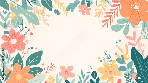 A colorful floral arrangement features various plants and flowers