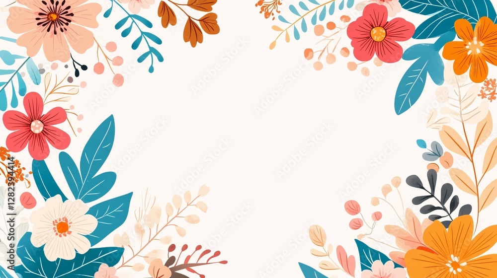Obraz premium A beautiful floral design with vibrant colors in a bright setting