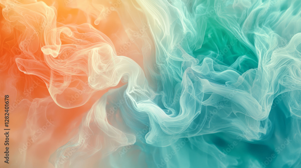 Abstract background with fluid shapes and vibrant colors, generative AI Abstract background with fluid shapes and vibrant colors, generative AI