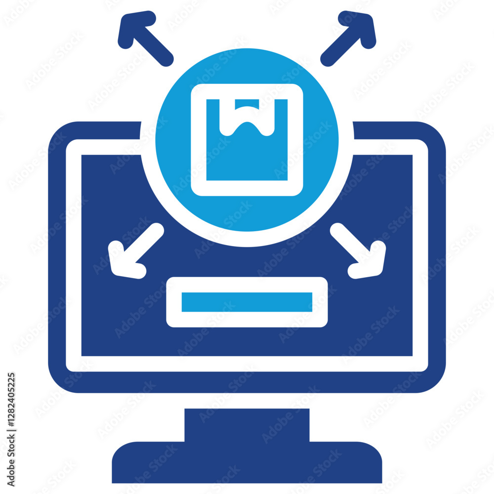 Digital Distribution Dual Tone Icon Digital Distribution Dual Tone Icon