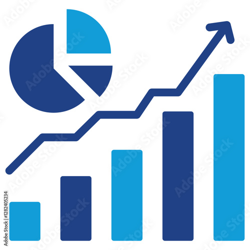 Market Share Increase Dual Tone Icon