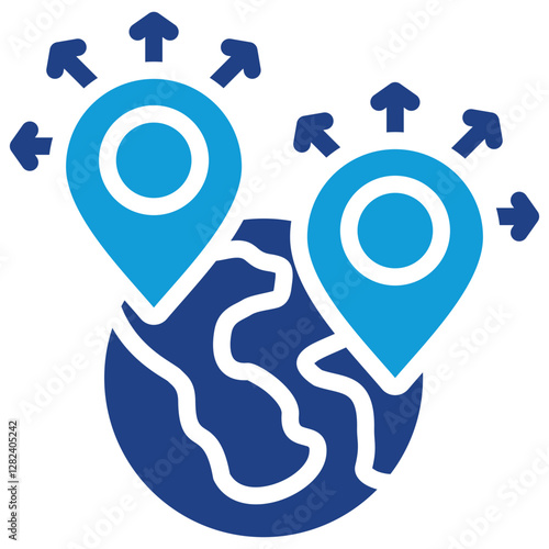 Regional Distribution Dual Tone Icon