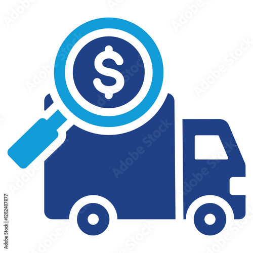 Logistics Cost Analysis Dual Tone Icon