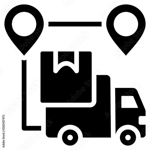 Cross Docking Solid Black Icon