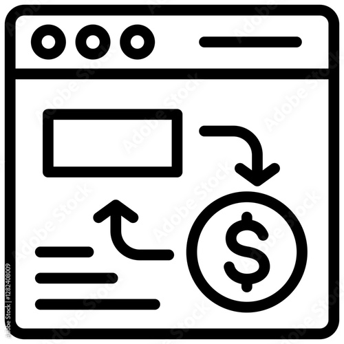 Domain Flipping Outline Icon