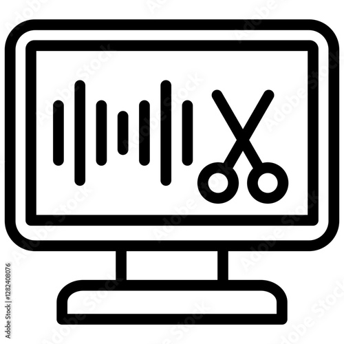 Audio Editing Outline Icon