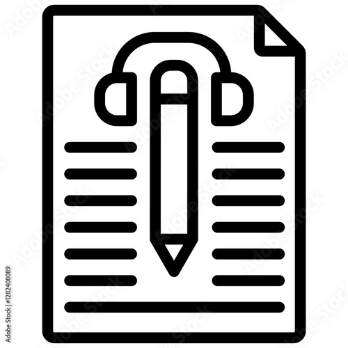 Transcription Service Outline Icon