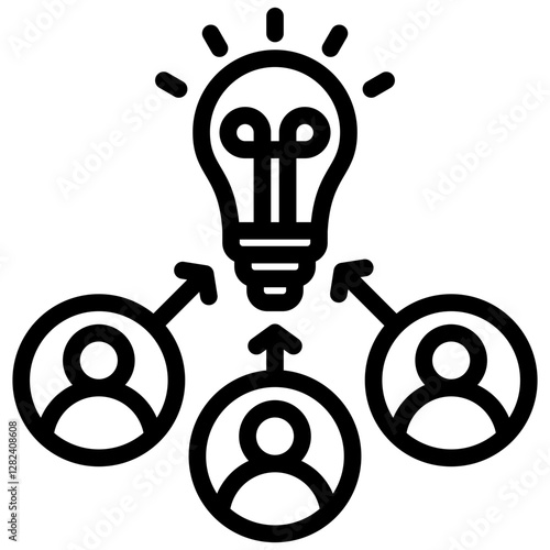 Crowdsourcing Outline Icon photo