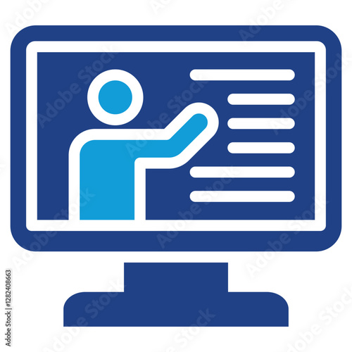 Online Tutoring Dual Tone Icon