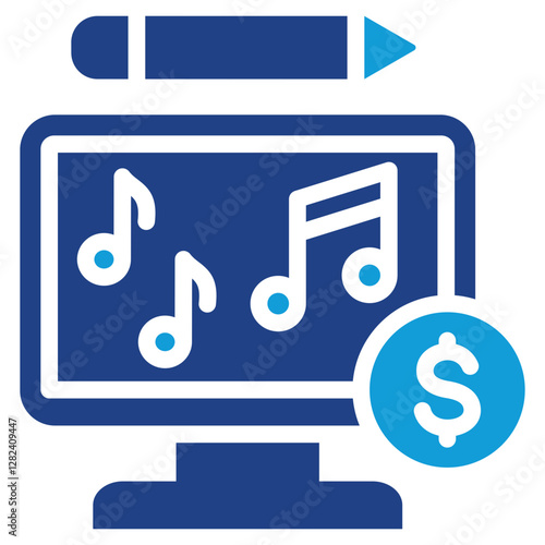 Creating And Selling Music Dual Tone Icon