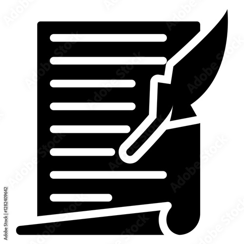 Copywriting Solid Black Icon