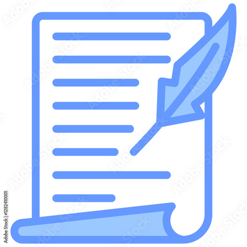 Copywriting Lineal Blue Icon