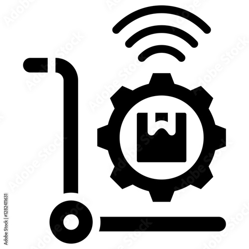 Electronic Procurement Solid Black Icon