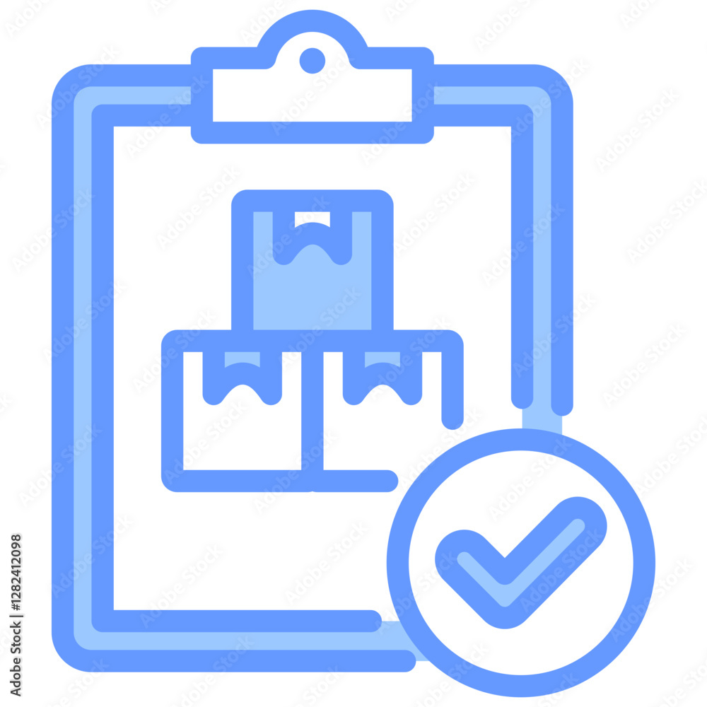 Purchase Approval Lineal Blue Icon Purchase Approval Lineal Blue Icon