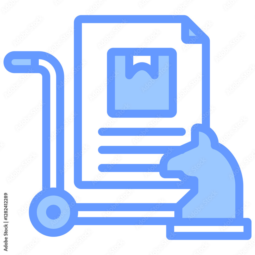 Procurement Strategy Lineal Blue Icon Procurement Strategy Lineal Blue Icon