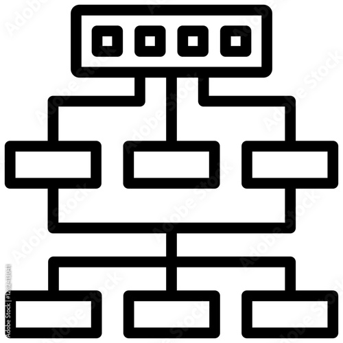 Work Breakdown Structure Outline Icon