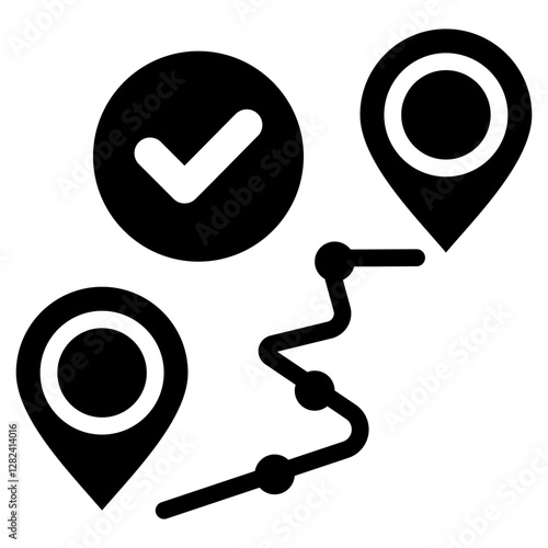 Milestone Tracking Solid Black Icon