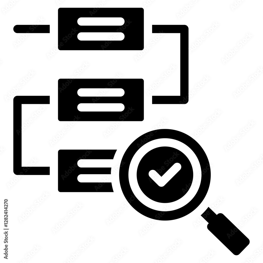 Post Project Review Solid Black Icon Post Project Review Solid Black Icon