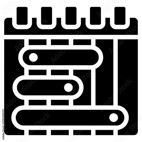 Schedule Variance Solid Black Icon