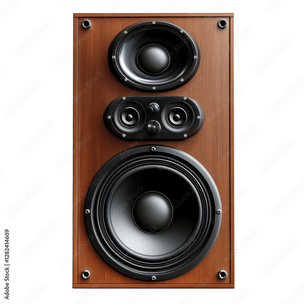 Classic Wooden Speaker Design with Multiple Audio Drivers Classic Wooden Speaker Design with Multiple Audio Drivers