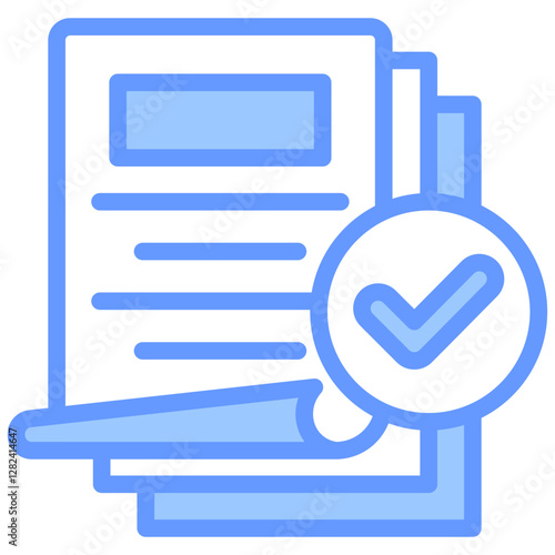 Project Closure Lineal Blue Icon