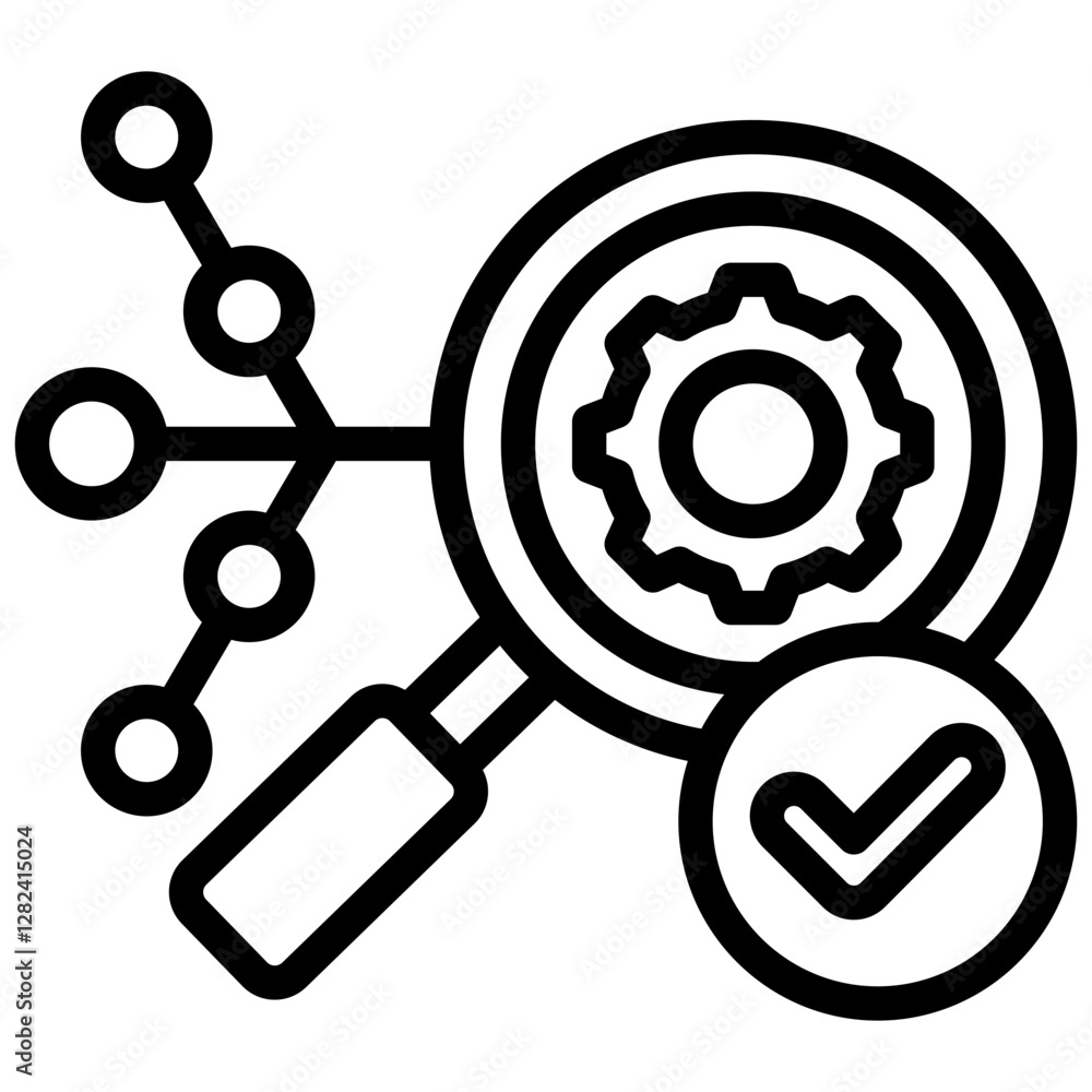 Root Cause Corrective Action Outline Icon Root Cause Corrective Action Outline Icon
