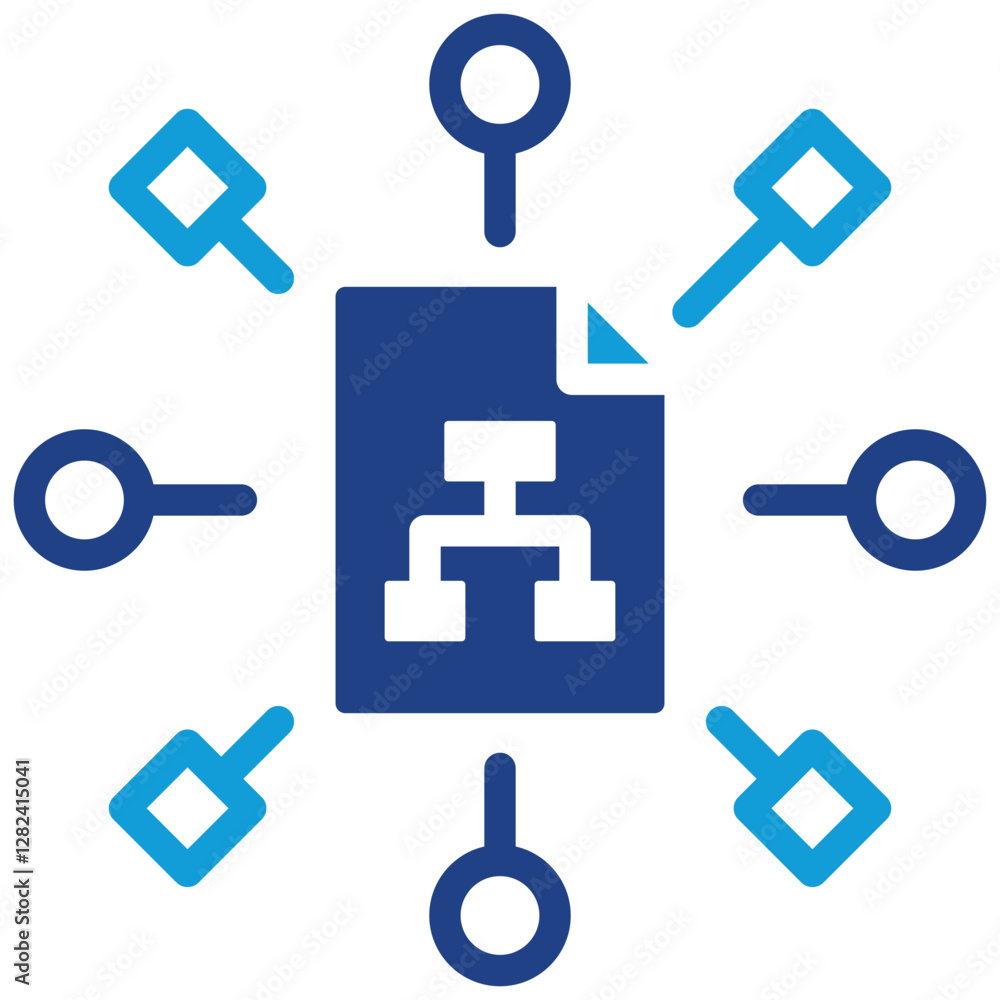 Value Stream Mapping Dual Tone Icon Value Stream Mapping Dual Tone Icon