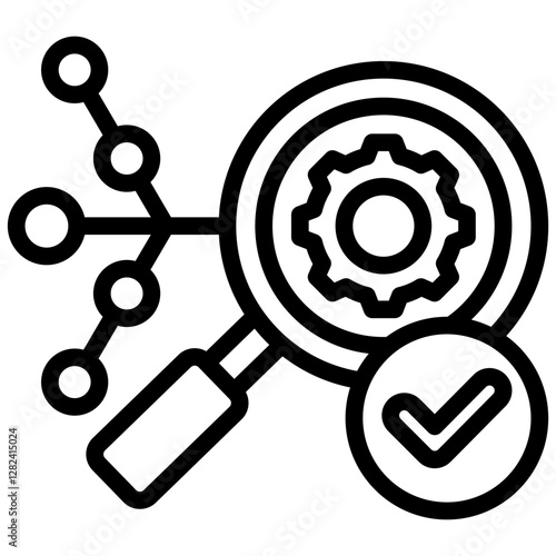 Root Cause Corrective Action Outline Icon
