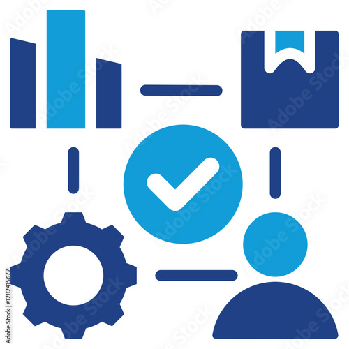 Sipoc Diagram Dual Tone Icon
