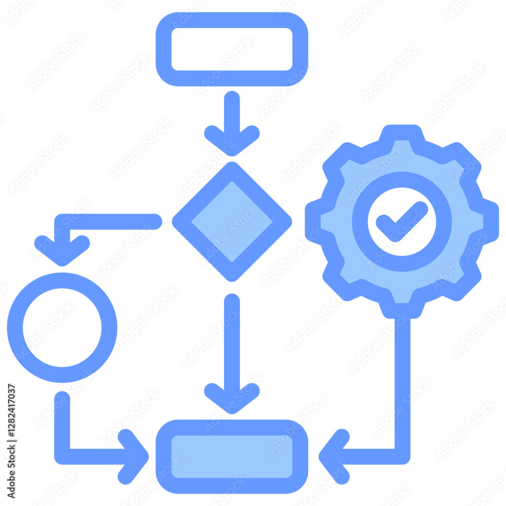 Lean Principle Lineal Blue Icon