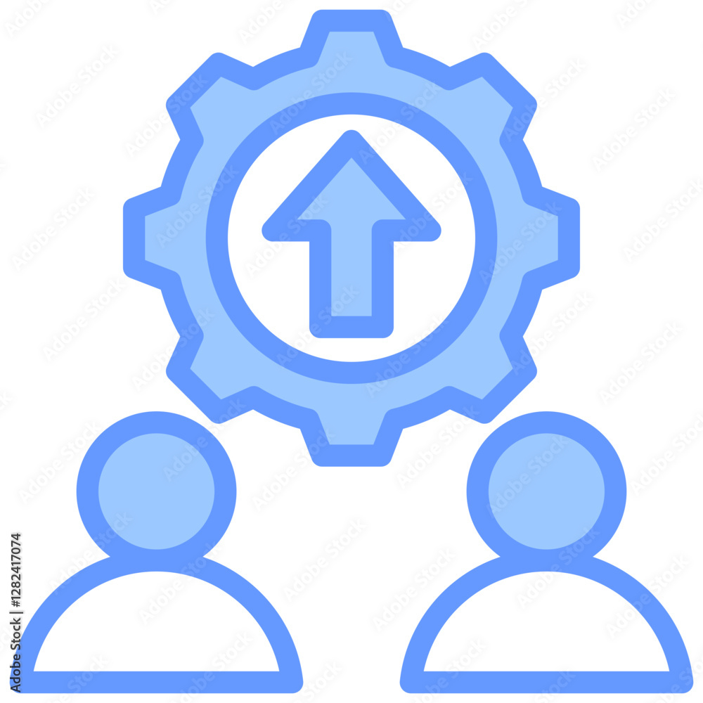 Kaizen Culture Lineal Blue Icon Kaizen Culture Lineal Blue Icon