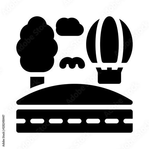 eco tourism glyph icon