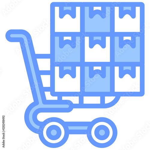 Bulk Purchasing Lineal Blue Icon