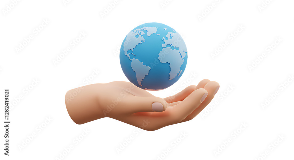 Holding World Globe in Hand Concept Global Business and Technology Holding World Globe in Hand Concept Global Business and Technology