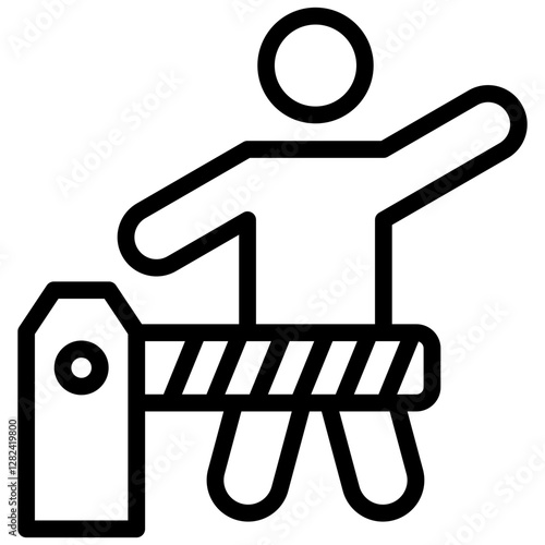 Entry Barrier Outline Icon