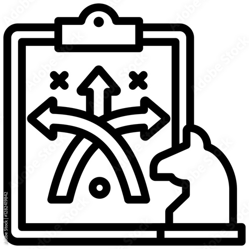 Strategic Direction Outline Icon