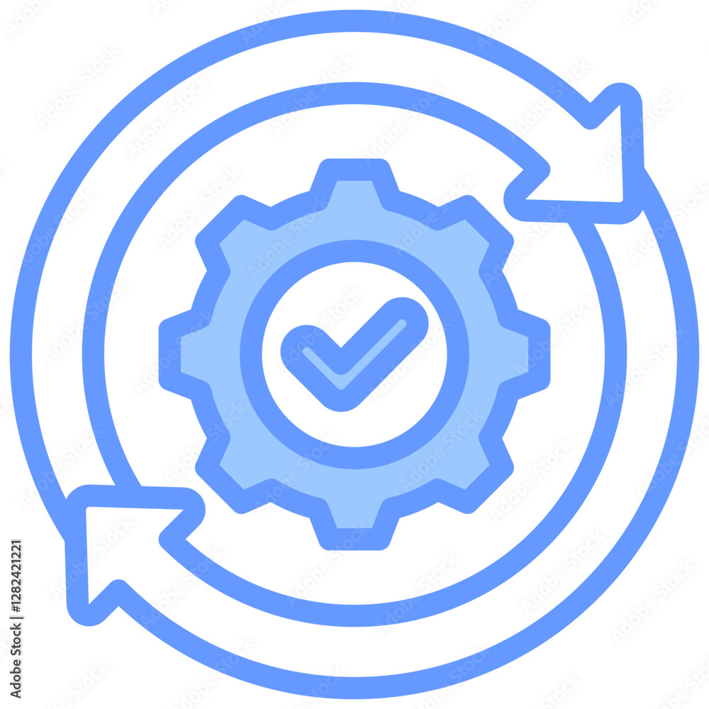 Operational Efficiency Lineal Blue Icon Operational Efficiency Lineal Blue Icon