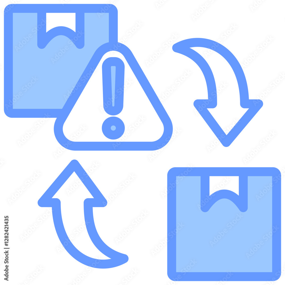 Threat Of Substitutes Lineal Blue Icon Threat Of Substitutes Lineal Blue Icon