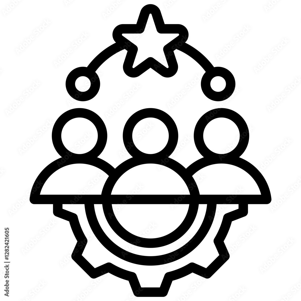 Fototapeta premium Talent Pool Outline Icon