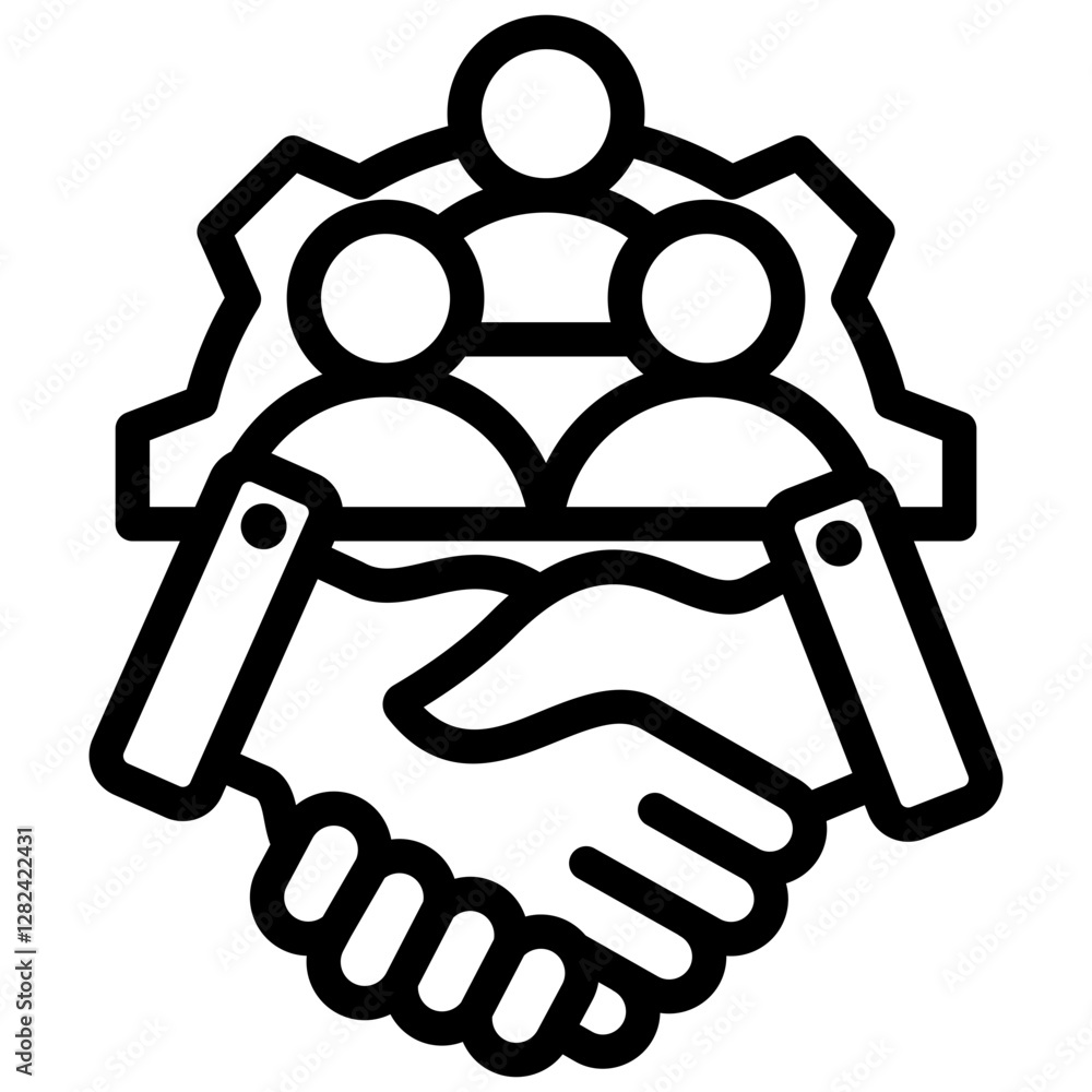 Candidate Relationship Management Outline Icon Candidate Relationship Management Outline Icon