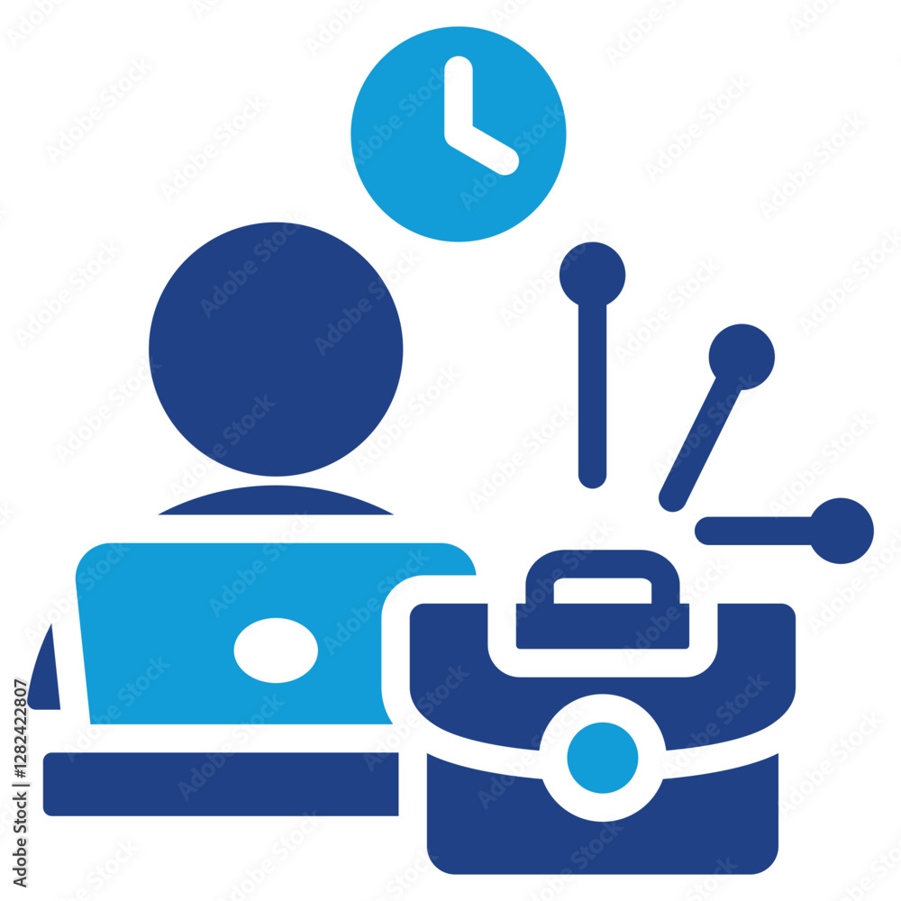 Flexible Hiring Model Dual Tone Icon Flexible Hiring Model Dual Tone Icon