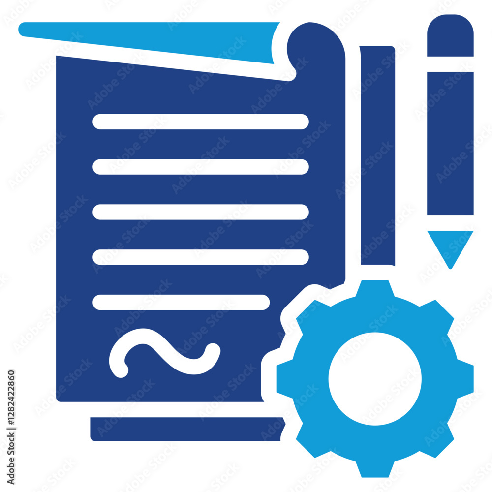 Contract Management Dual Tone Icon Contract Management Dual Tone Icon