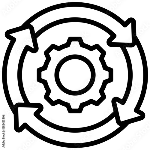 Process Management Outline Icon