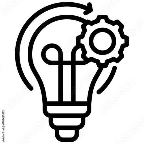 Lean Management Outline Icon