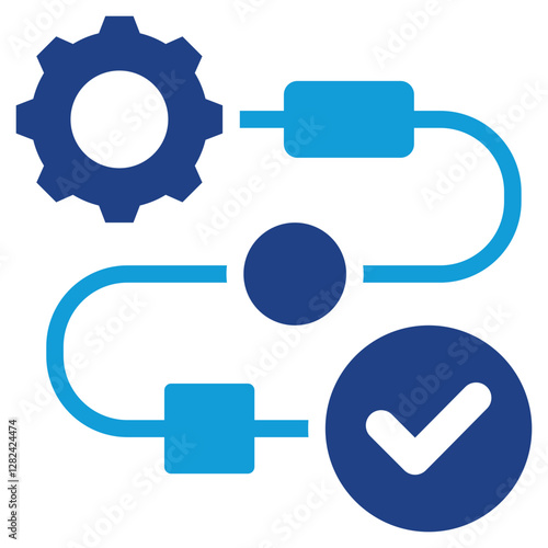 Value Stream Mapping Dual Tone Icon