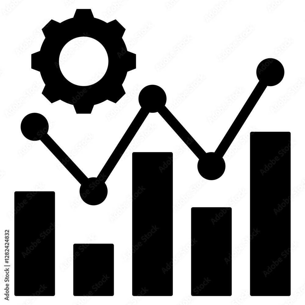Statistical Process Control Solid Black Icon Statistical Process Control Solid Black Icon