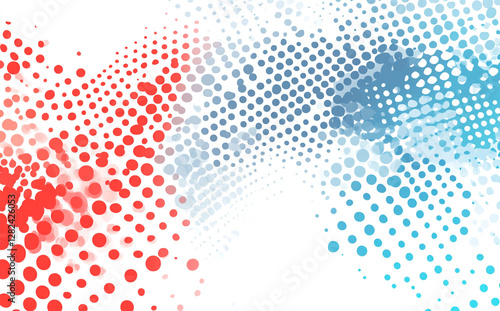 Wallpaper Mural Abstract polka dot design with red, blue, and gray circles on white Torontodigital.ca