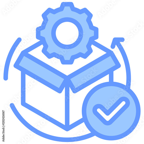 Free Download Product Lifecycle Management Lineal Blue Icon - GFXLoad